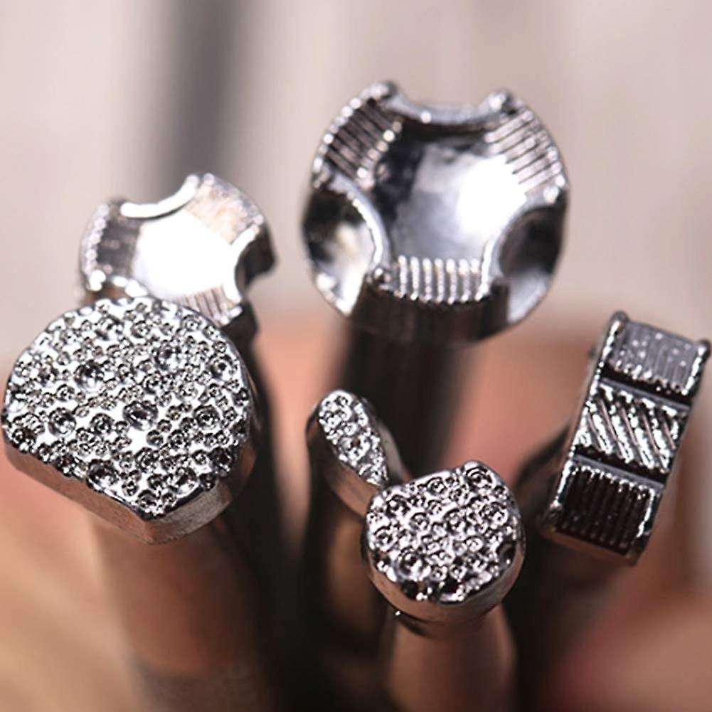 6 Pieces Of Leather Stamping Printing Tool Kit Leather Craft Diy