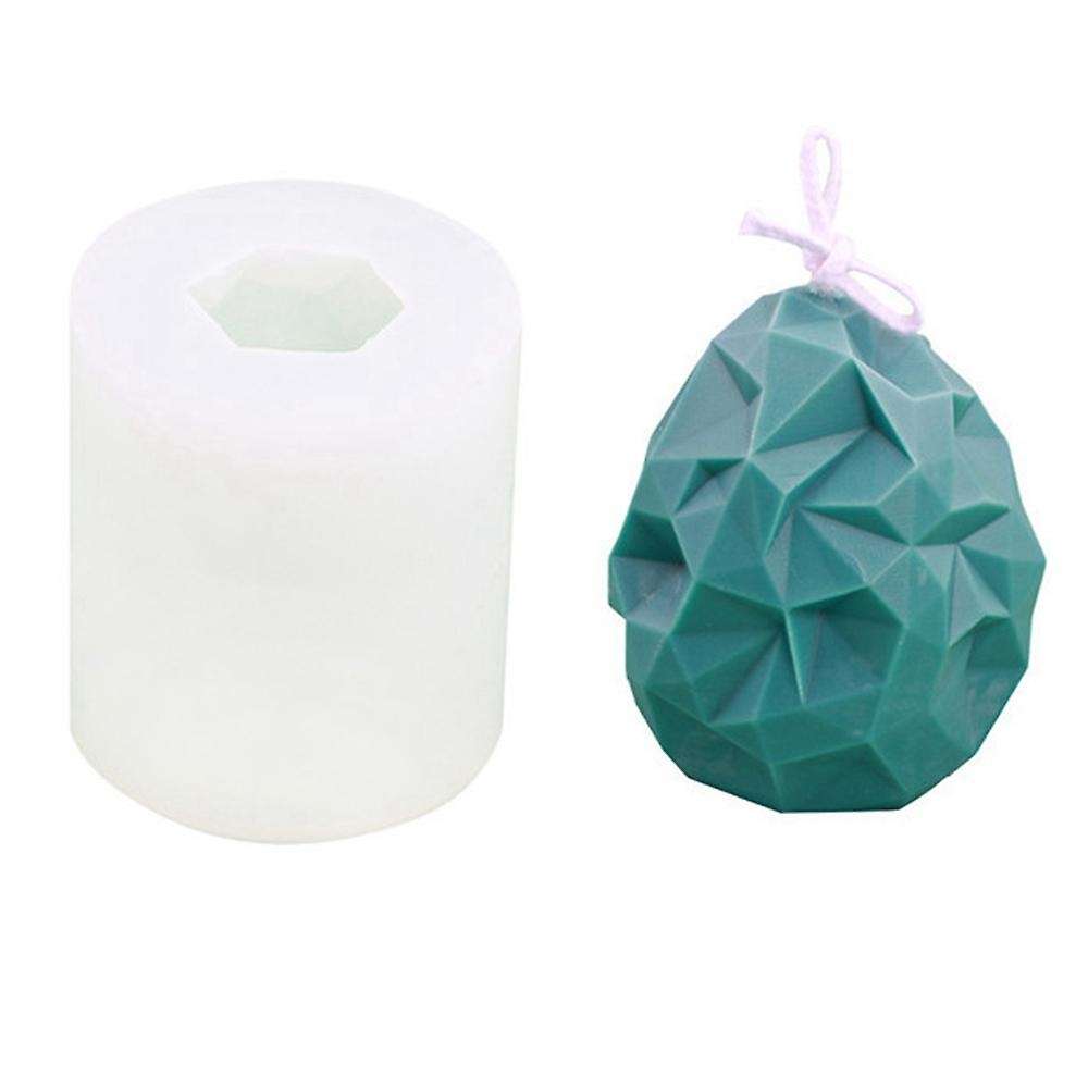 Silicone Candle Mold Candle Making Supplies Easter Egg Diamond (b)