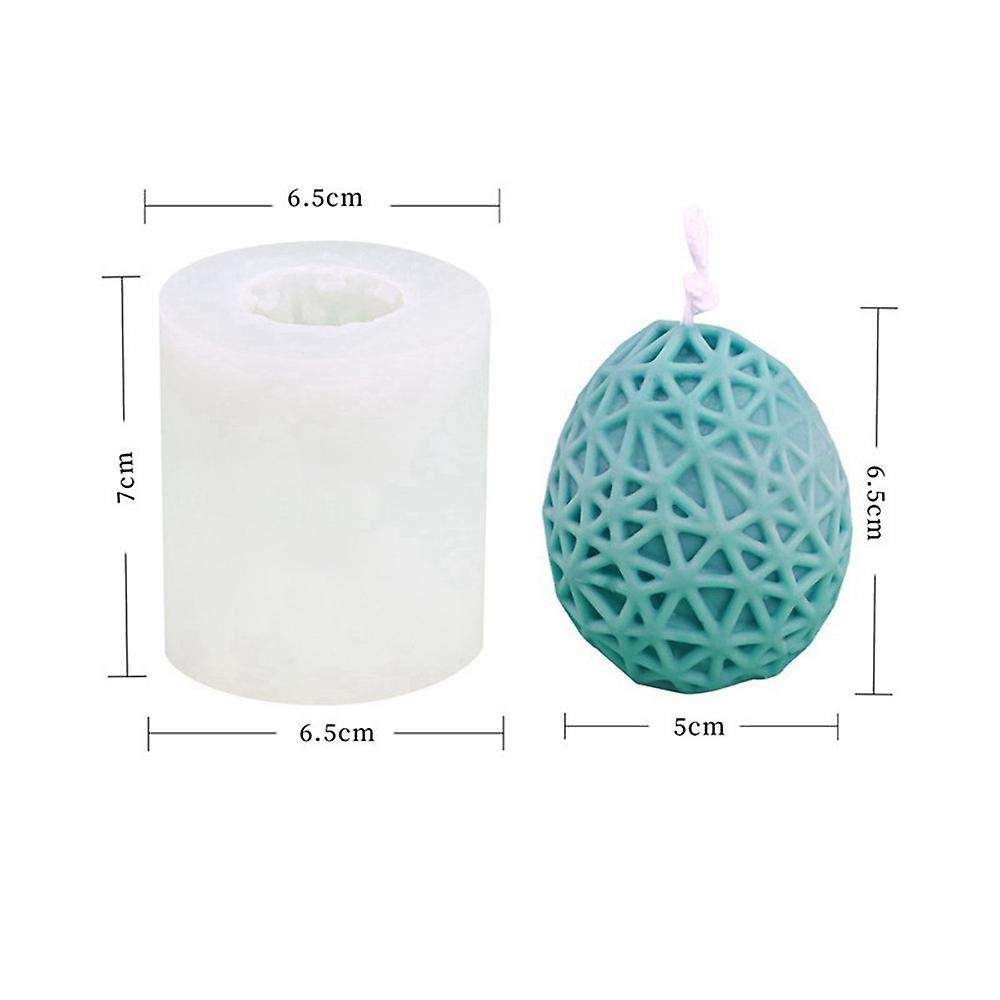Silicone Candle Mold Candle Making Supplies Easter Egg Diamond (b)