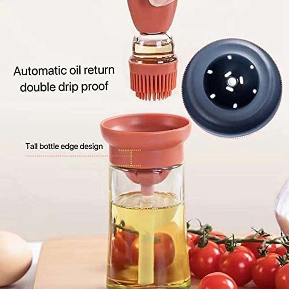 Olive Oil Dispenser Bottle with Brush, Measuring Oil Dispenser D