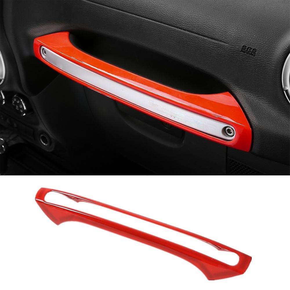 Car Door Copilot Handle Decor Cover Trim Stickers Interior,abs Red