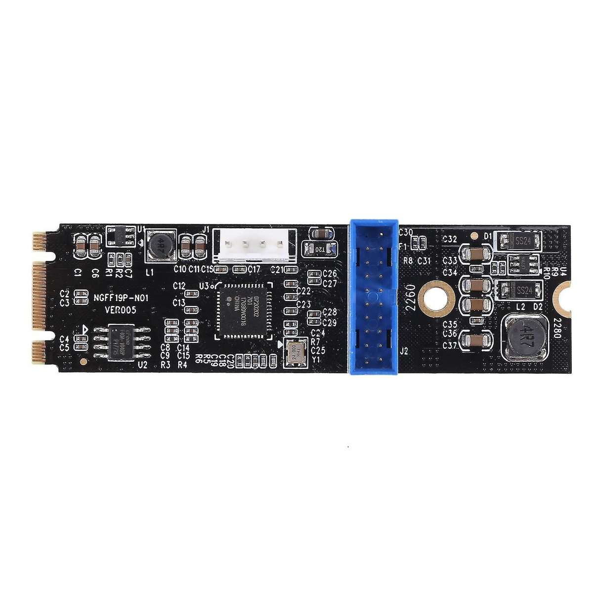 M.2 Ngff Nvme to Usb 3.0 19pin Header Convert Card Ngff to 2 Port