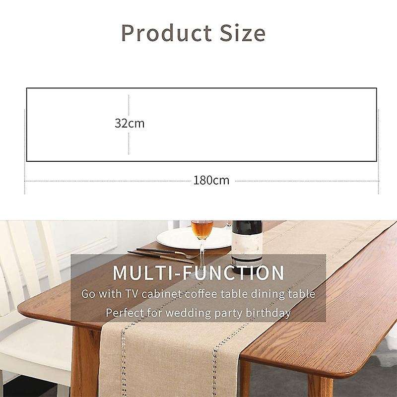 Table Runner for Everyday Dining Wedding Holiday Home Decor Brown