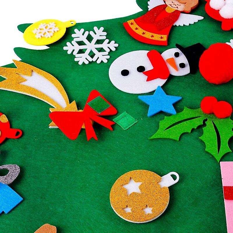 Kids Felt Christmas Tree Ornaments Gift Diy Door Wall Hanging Decor