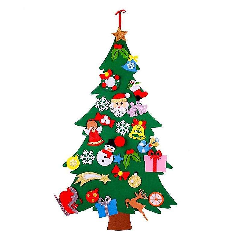 Kids Felt Christmas Tree Ornaments Gift Diy Door Wall Hanging Decor