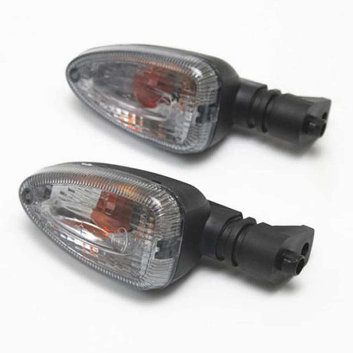 2 Pieces Motorcycle Turn Signal Flashing Light for Bmw 650 750 Smoke