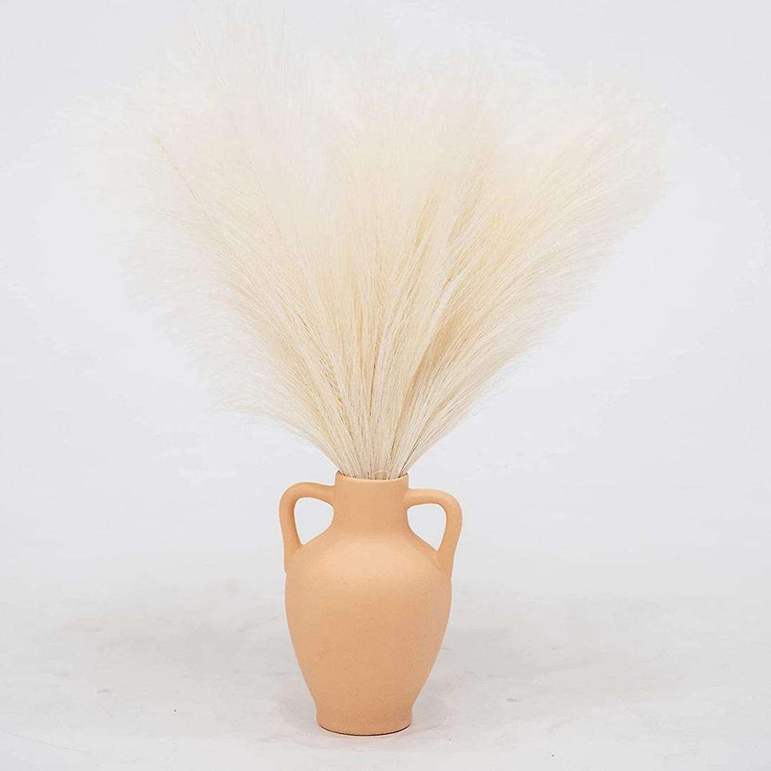 Faux Pampas Grass 17 Inch-6 Stems-beige-pampas Floral-pampas Grass