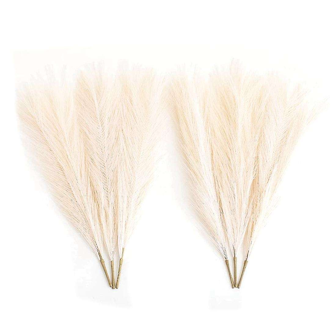 Faux Pampas Grass 17 Inch-6 Stems-beige-pampas Floral-pampas Grass