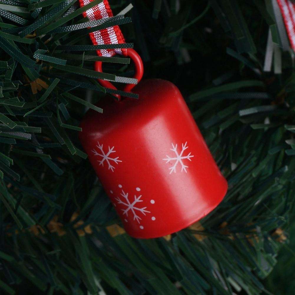 Christmas Decoration Red Cylindrical Jingle Bell for Home Xmas Diy