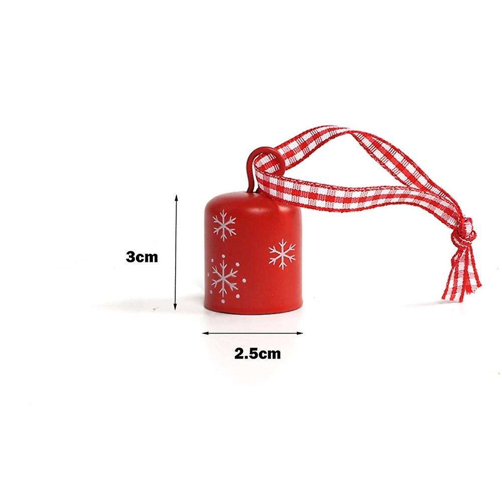 Christmas Decoration Red Cylindrical Jingle Bell for Home Xmas Diy