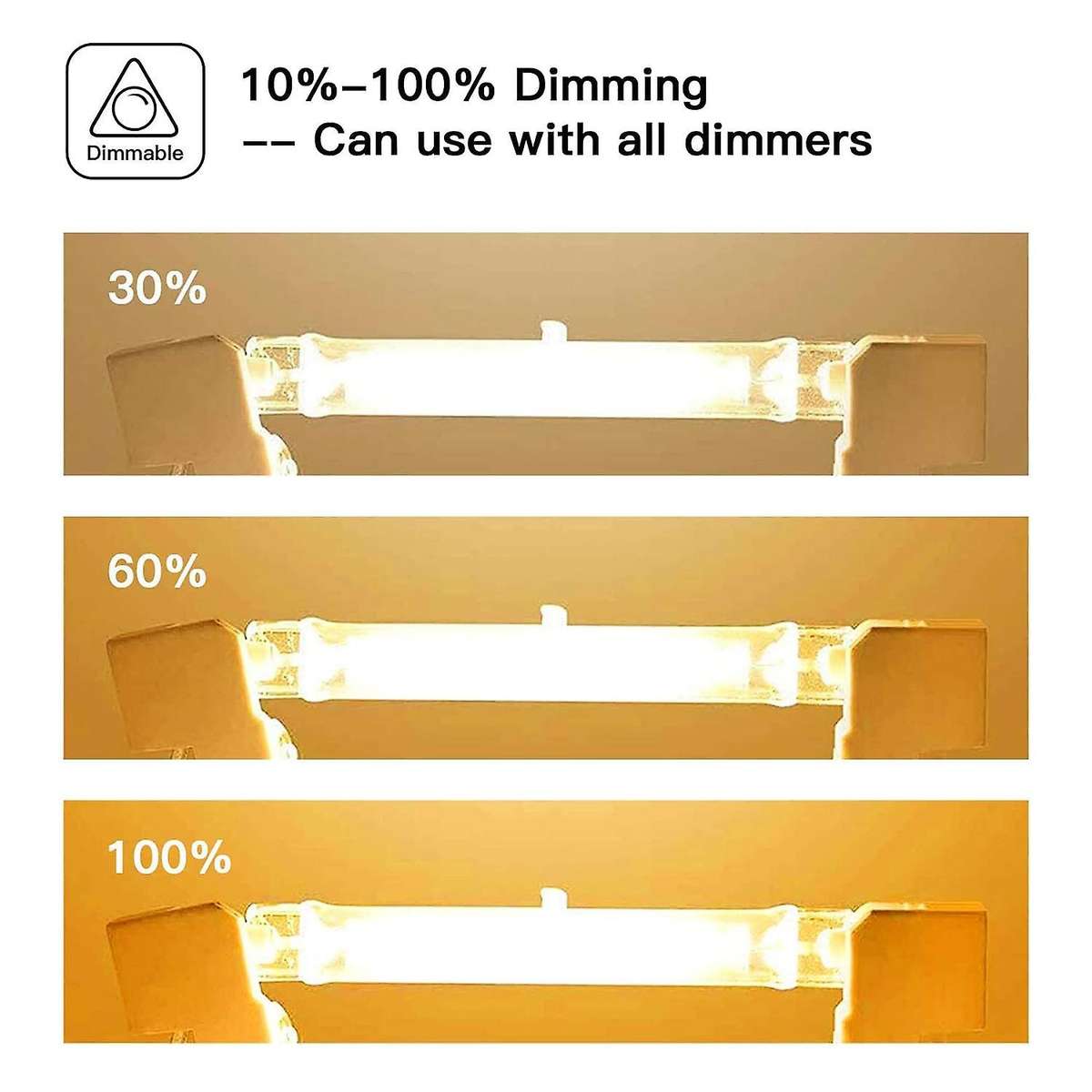 R7s Halogen Light Bulb 118 Mm 200 W 230 V Pack Of 10 Halogen Rod Lamp