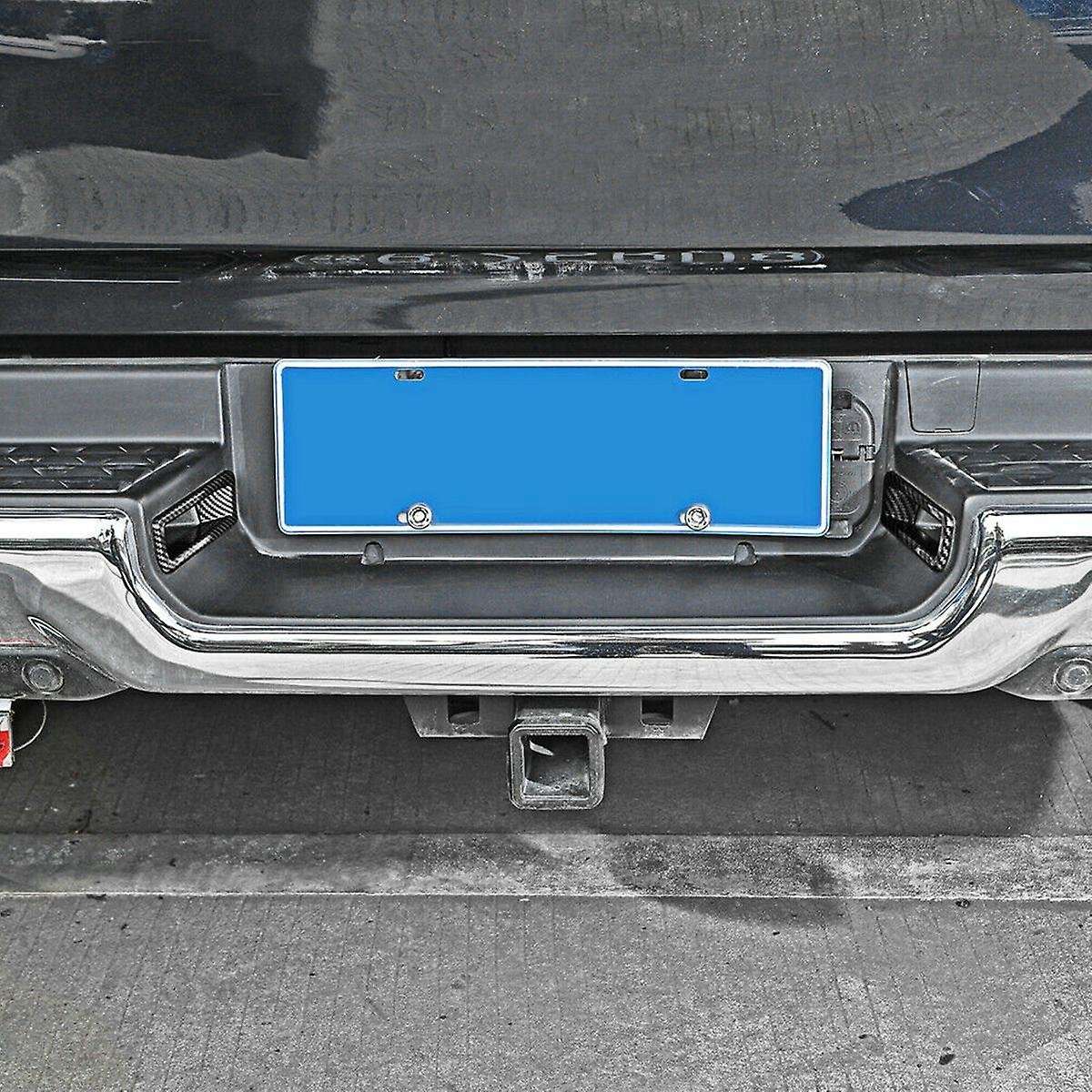 Tailgate Rear License Plate Light Decoration Cover Trim,carbon Fiber