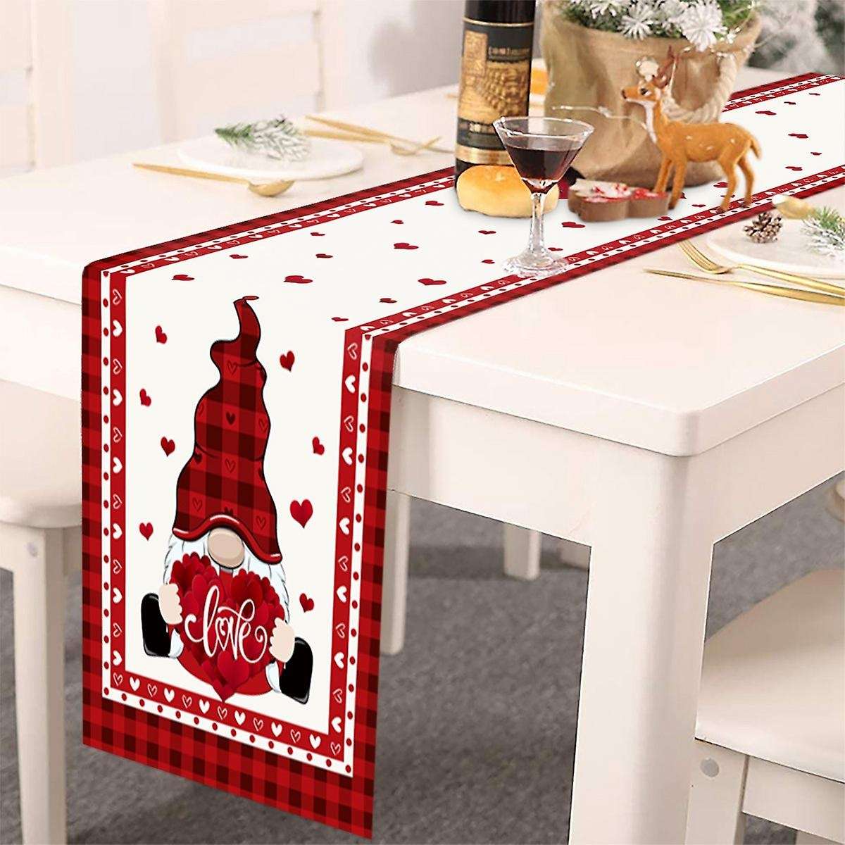 Valentine Table Runners 70 Inch Long, Tablecloths New Year Decor