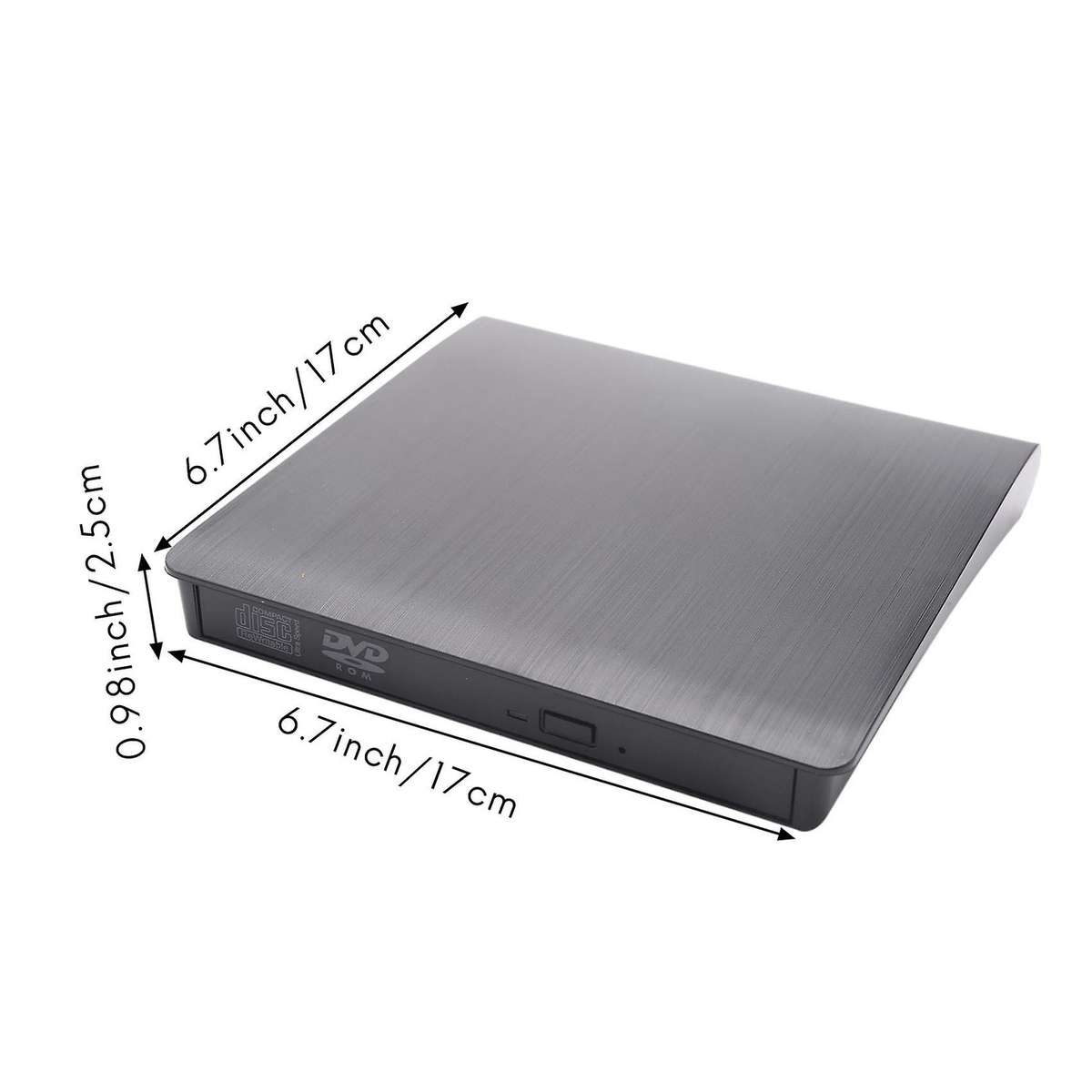 External Cd Dvd Drive with Case Usb 3.0 for Macbook Air Pro Laptop Pc