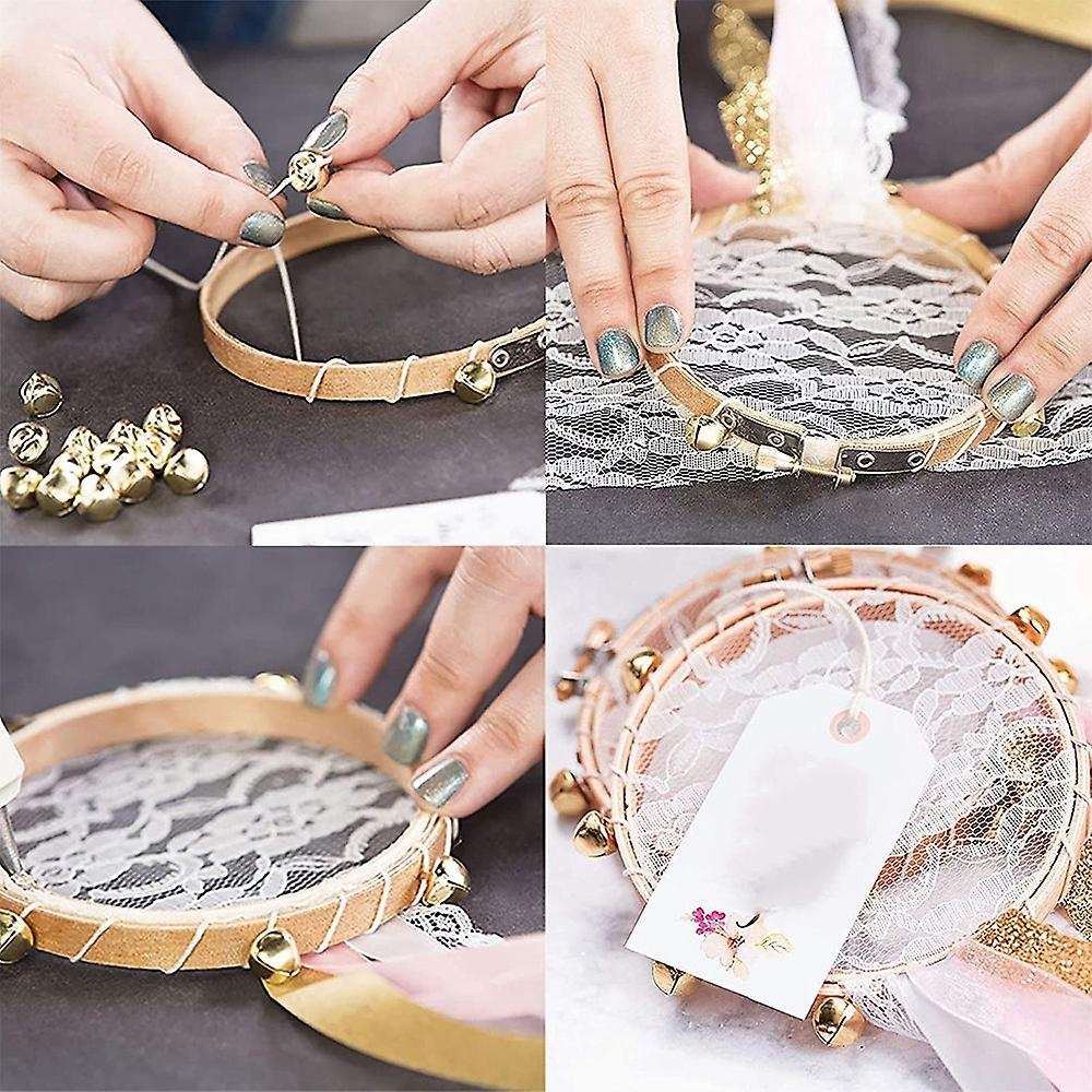 10 Pcs 4 Inch Bamboo Embroidery Hoops for Diy Art Craft Handy Sewing