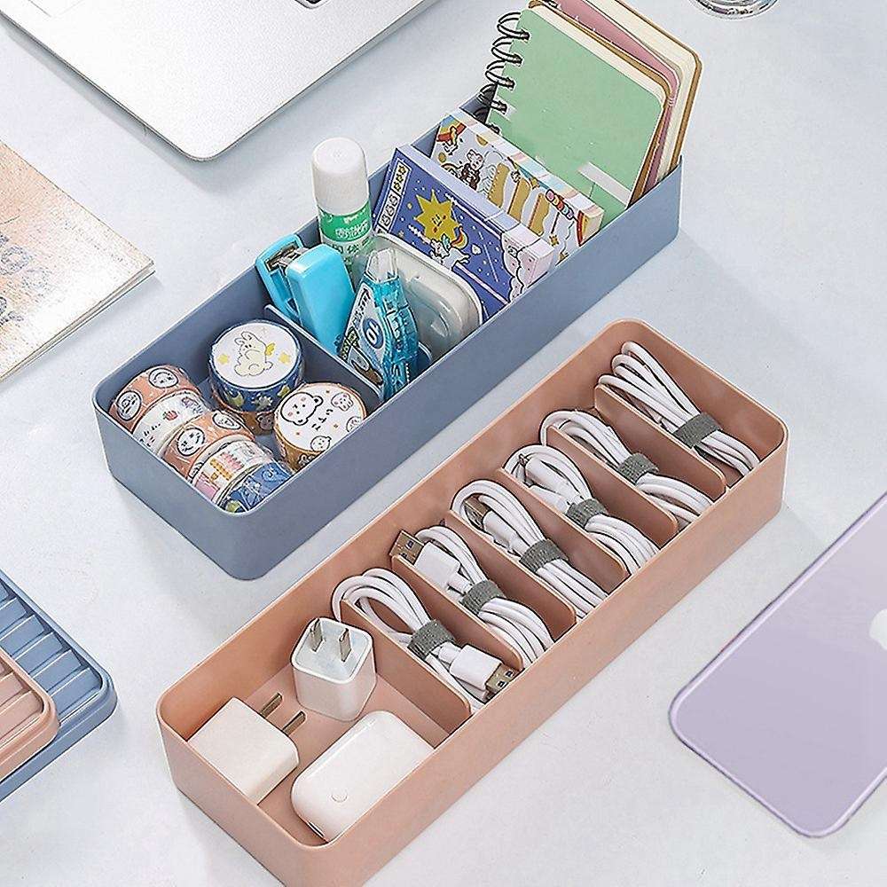 Data Cable Storage Box Dust-proof Power Cord Storage Cable(blue)