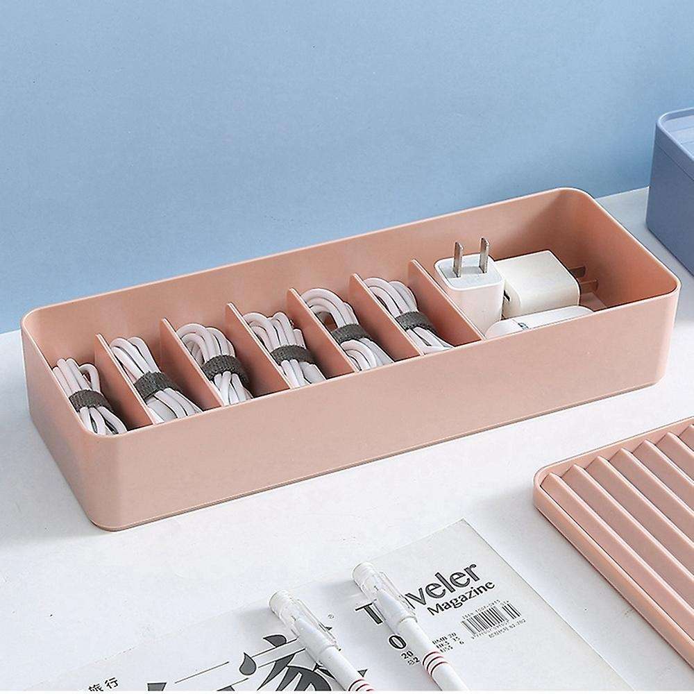 Data Cable Storage Box Dust-proof Power Cord Storage Cable(blue)