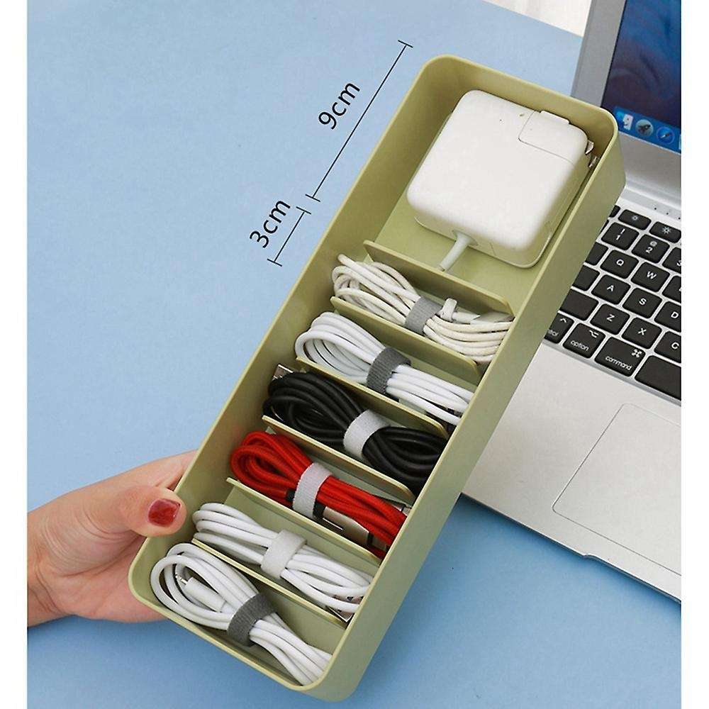 Data Cable Storage Box Dust-proof Power Cord Storage Cable(blue)