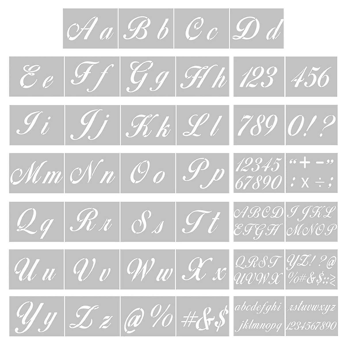 40 Letter Stencils for Painting On Wood Alphabet Stencils