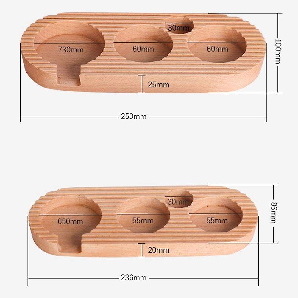 51/53mm Wooden Coffee Tamper Mat Press Powder Seat