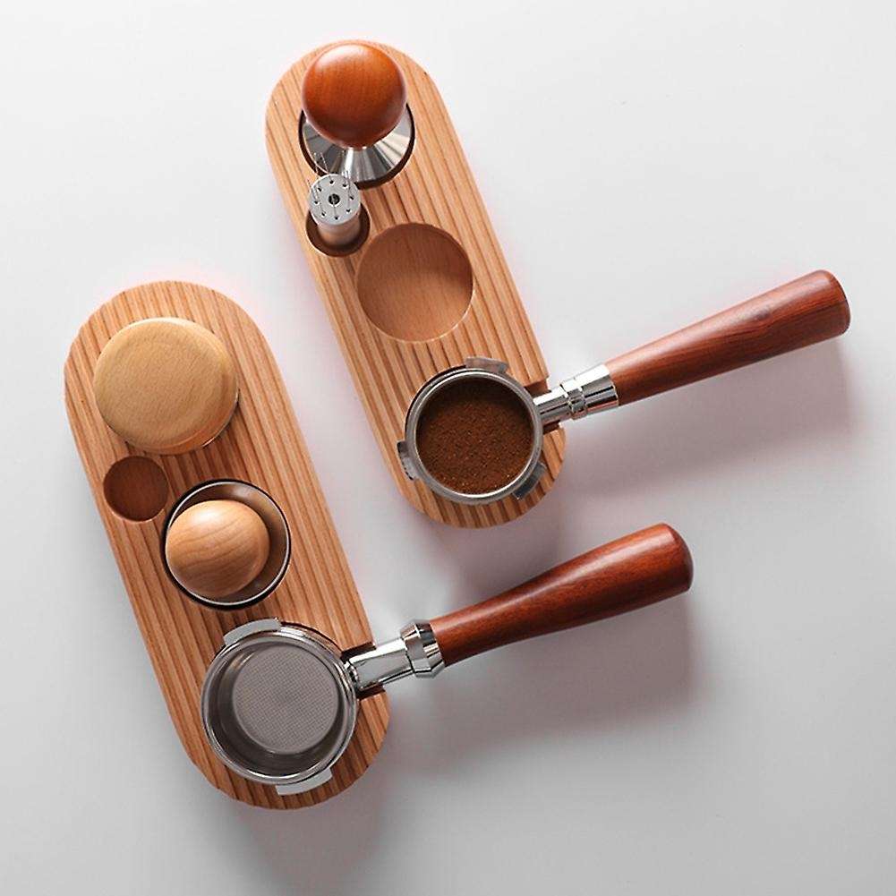 51/53mm Wooden Coffee Tamper Mat Press Powder Seat