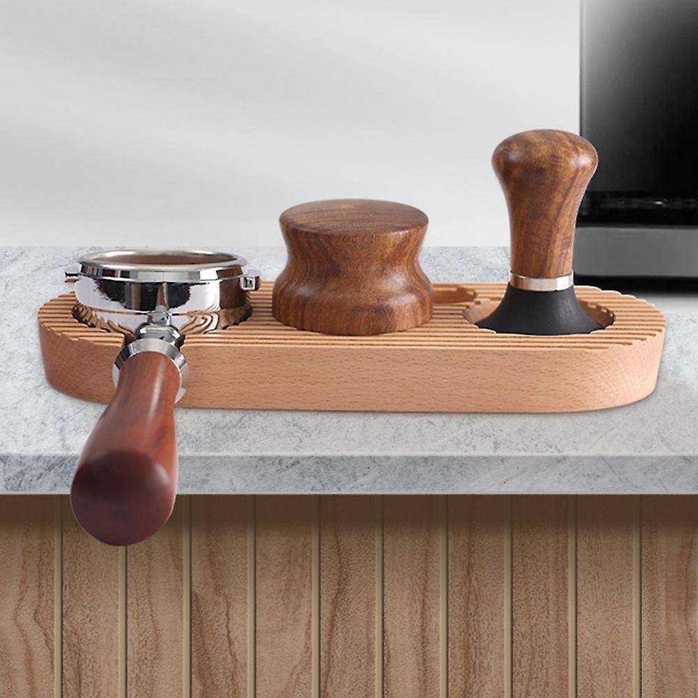 51/53mm Wooden Coffee Tamper Mat Press Powder Seat