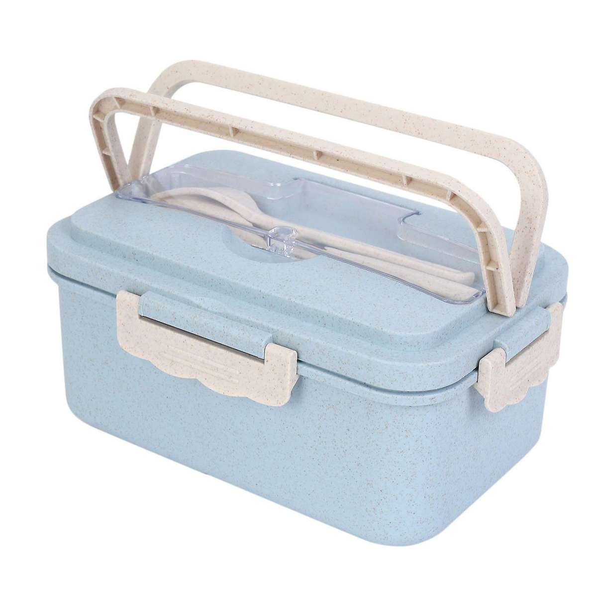 For Adults with 3 Compartment, 1500ml Lunch Box with Spoon & Fork
