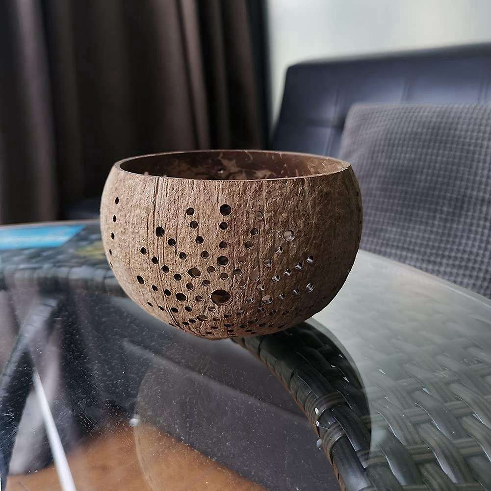 Coconut Shell Candle Holder for Tealight Small Pillar Rustic Candle
