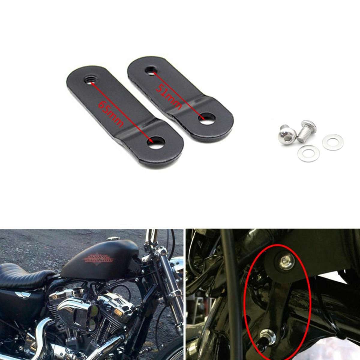 Motorcycle Gas Tank Lift 1.1 Inch Kits 2pcs