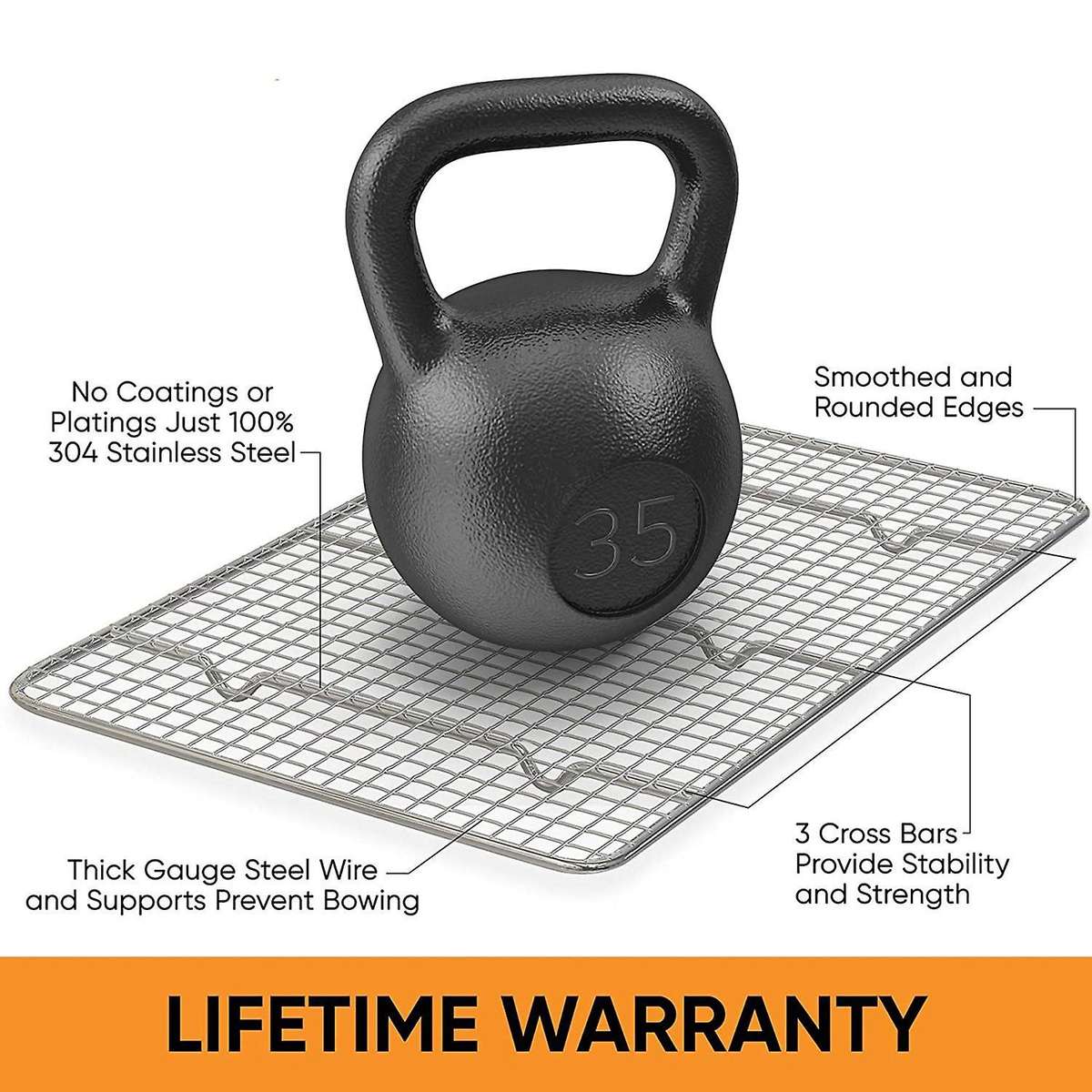 Baking Rack,fits Quarter Sheet Pan, Stainless Steel, for Oven 40x30cm