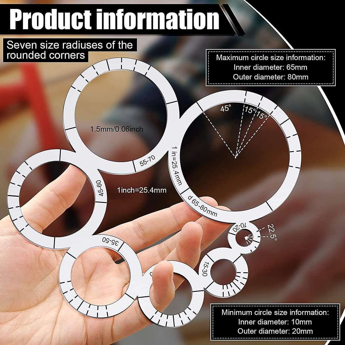 Leather Cutting Tools Corner Cutting Ruler Template Cutting Ruler