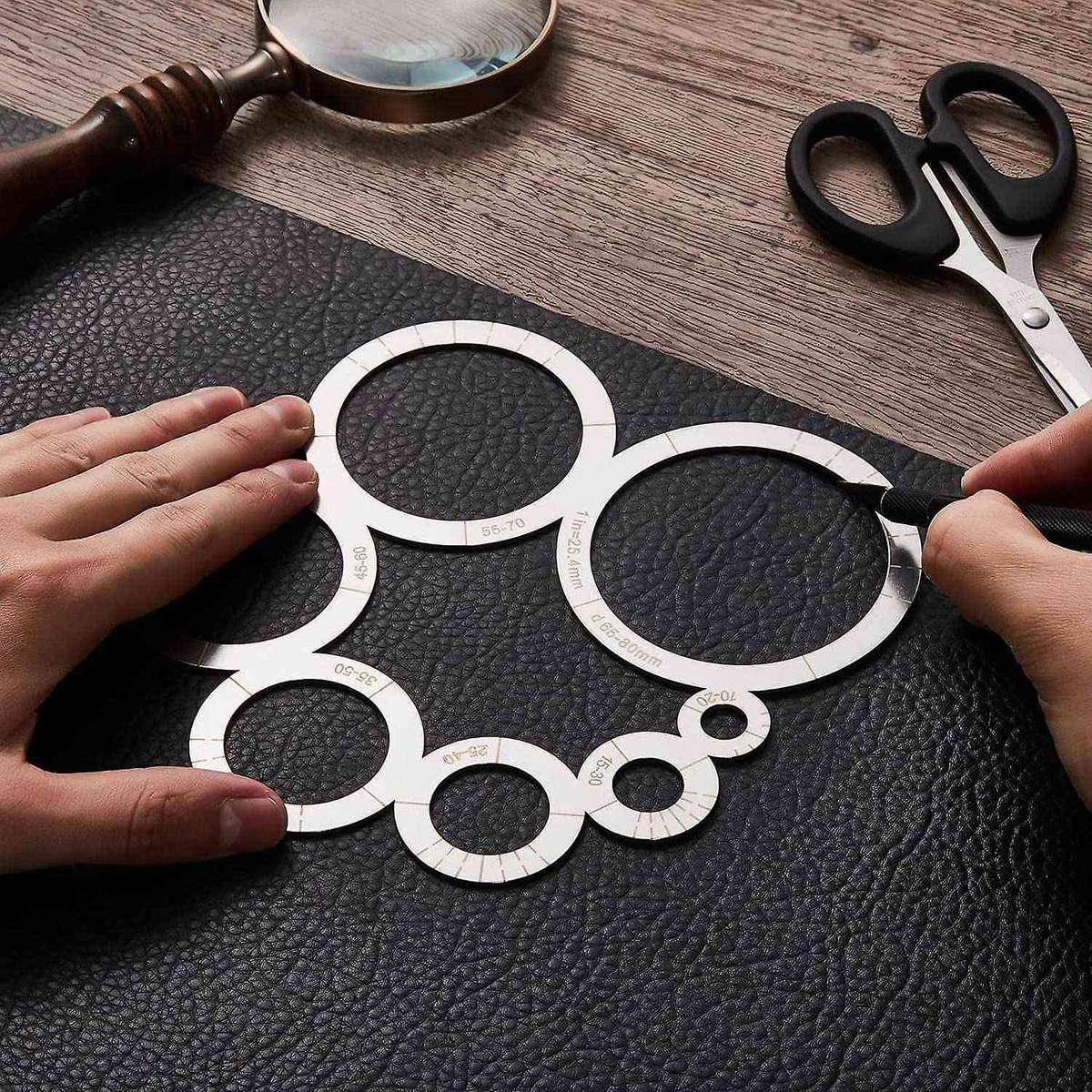 Leather Cutting Tools Corner Cutting Ruler Template Cutting Ruler