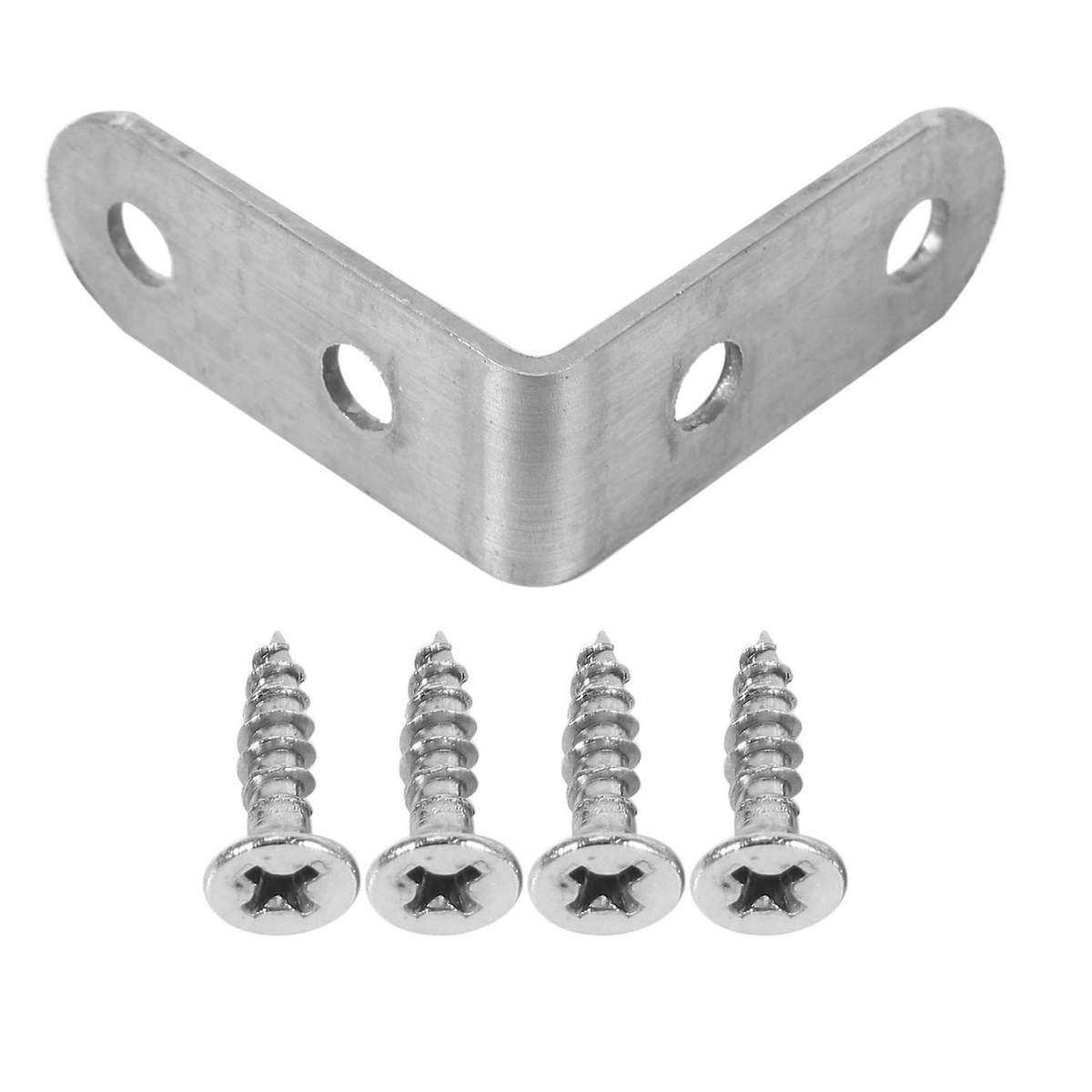 24 Pieces Stainless Steel Corner Braces Right Angle L Shaped Bracket
