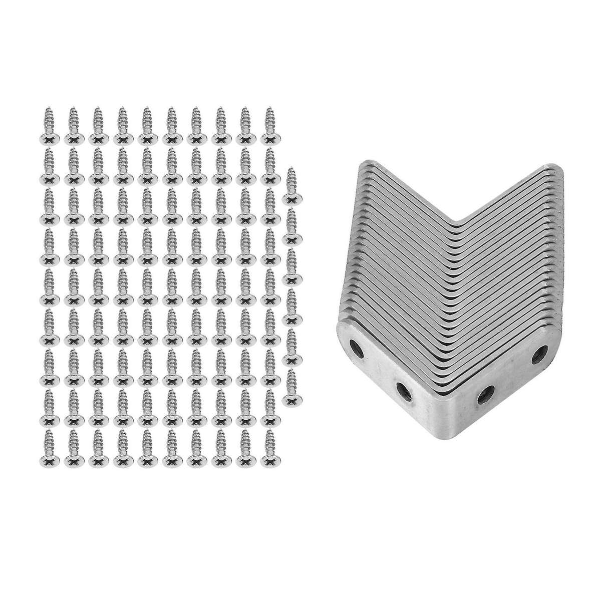 24 Pieces Stainless Steel Corner Braces Right Angle L Shaped Bracket