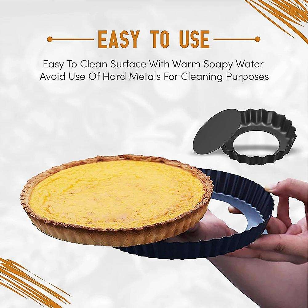 Set Of 5 Tart Pan - Includes 9 Inch Tart Pan & 4 Inch Mini Tart Pans