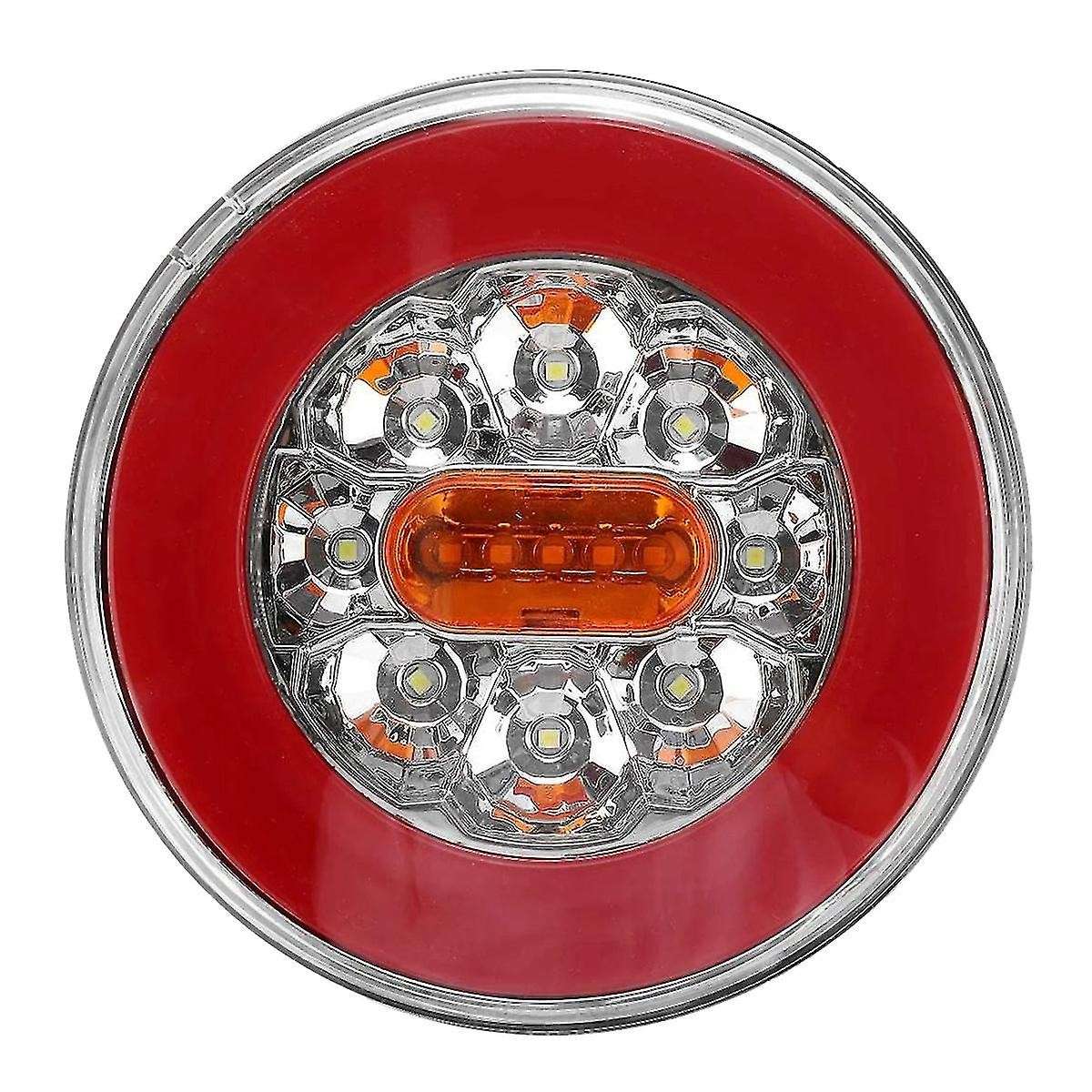 Round Led 4 In 1 Truck Tail Light 12-24v for Trailer Lorry Rv