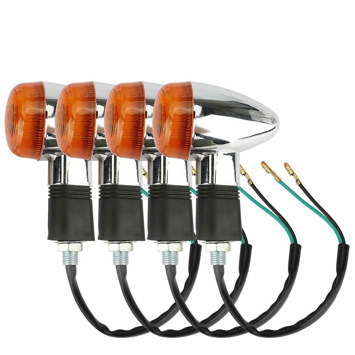 4pcs Motorcycle Turn Signals Amber Led Indicator for Yamaha Suzuki