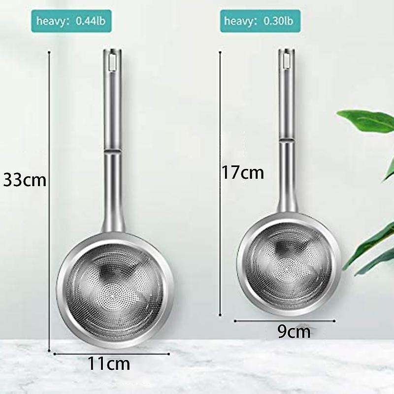 Skimmer Slotted Spoon Set, Large Scoop Colander, Comfortable Grip