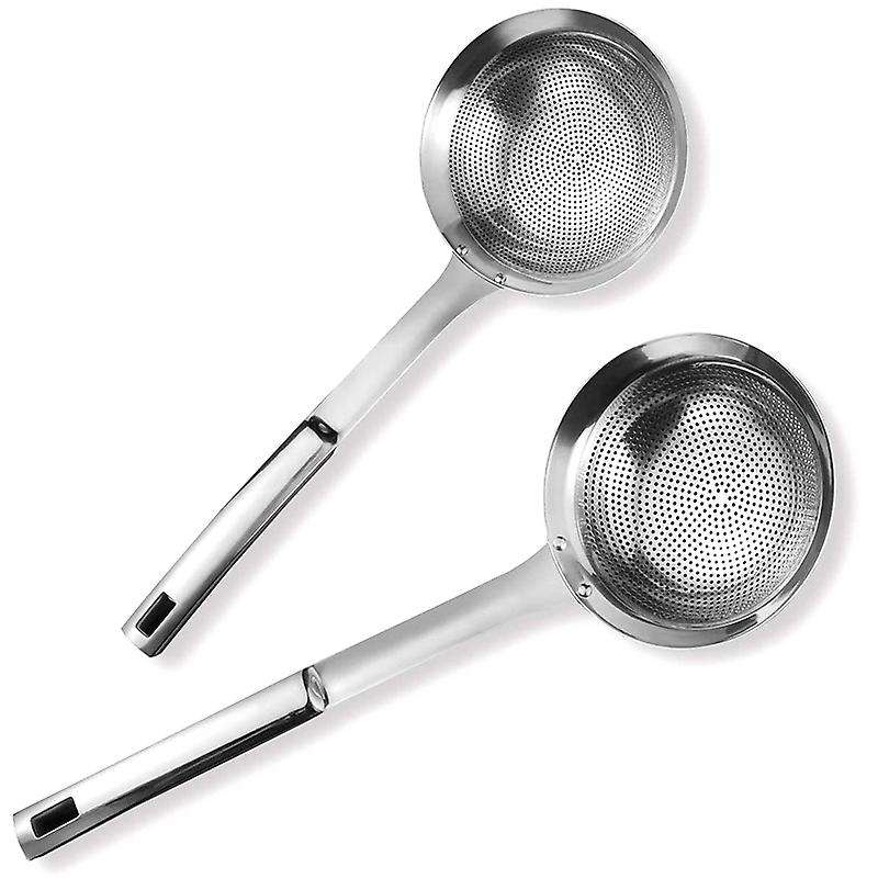 Skimmer Slotted Spoon Set, Large Scoop Colander, Comfortable Grip