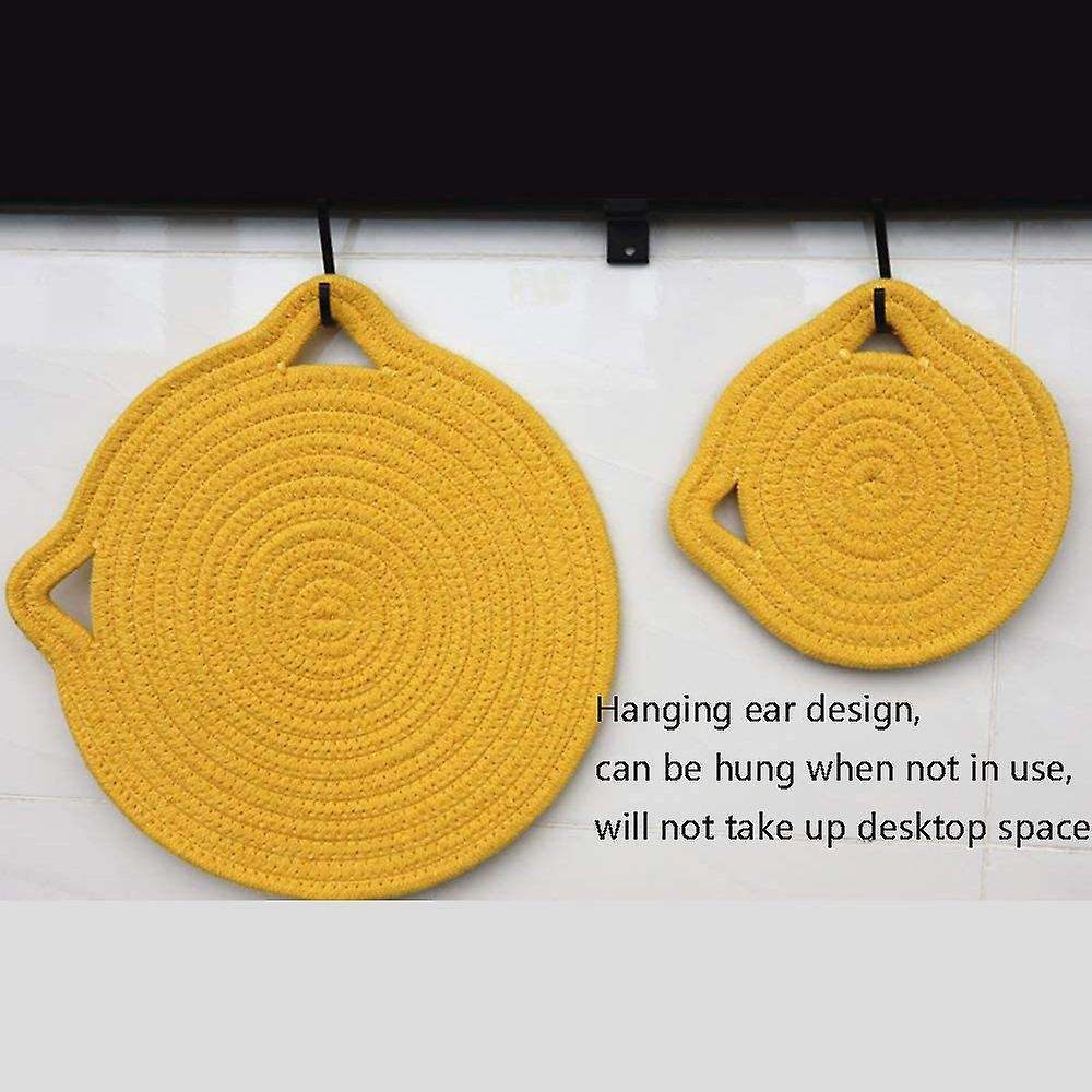4 Pcs Potholders Trivets Set,placemats,for Cooking,(yellow&colorful)