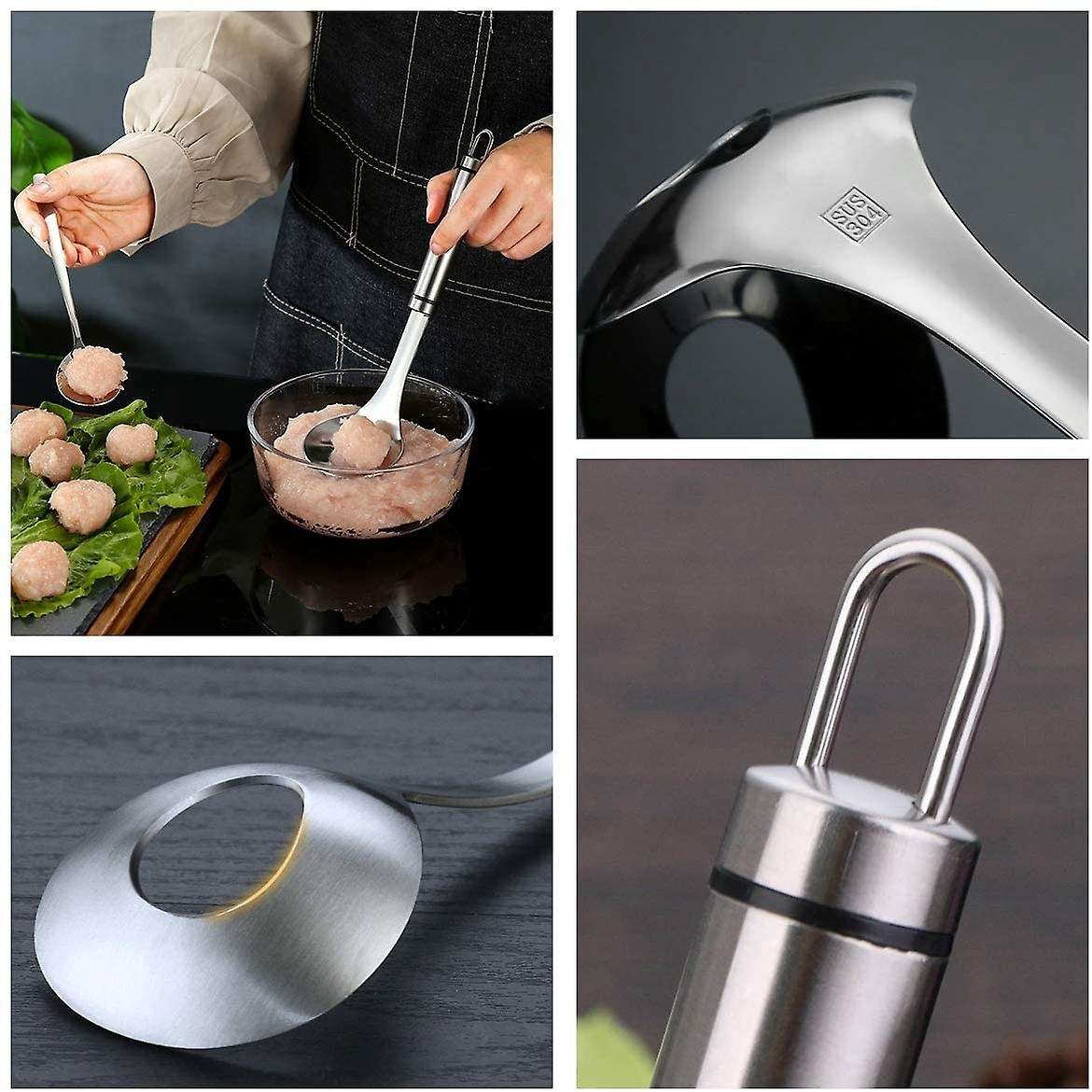 Meatball Maker Scoop, Fruit Cake Press Mold Ice Cream Baller Tool