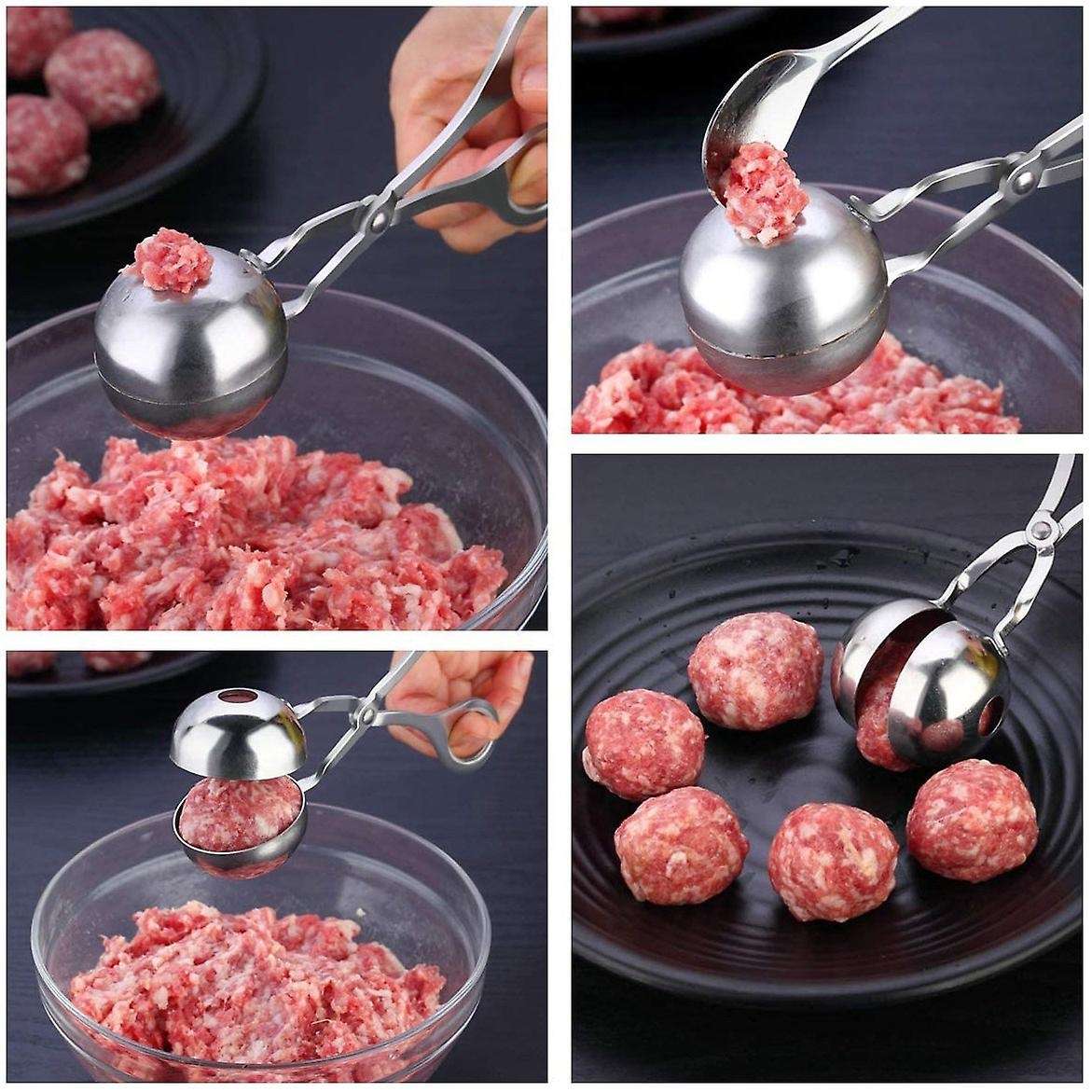 Meatball Maker Scoop, Fruit Cake Press Mold Ice Cream Baller Tool
