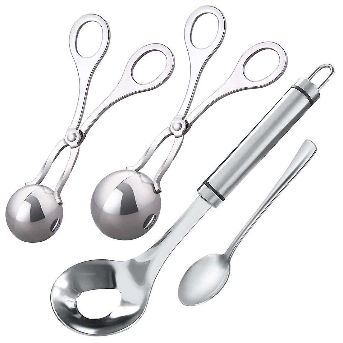 Meatball Maker Scoop, Fruit Cake Press Mold Ice Cream Baller Tool