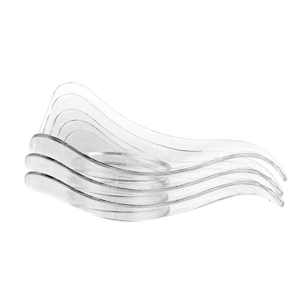 48 Pcs Disposable Plastic Dessert Trial Bowl Triple-cornered Plate