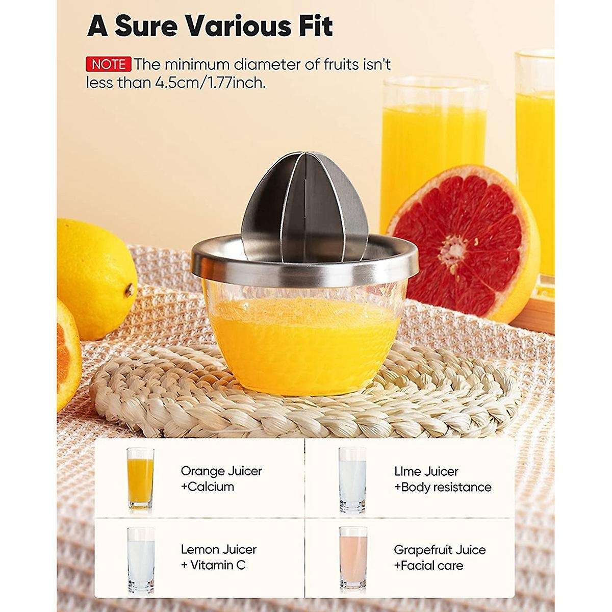 Lemon Squeezer Stainless Steel Manual Citrus Lemon Orange Juicer