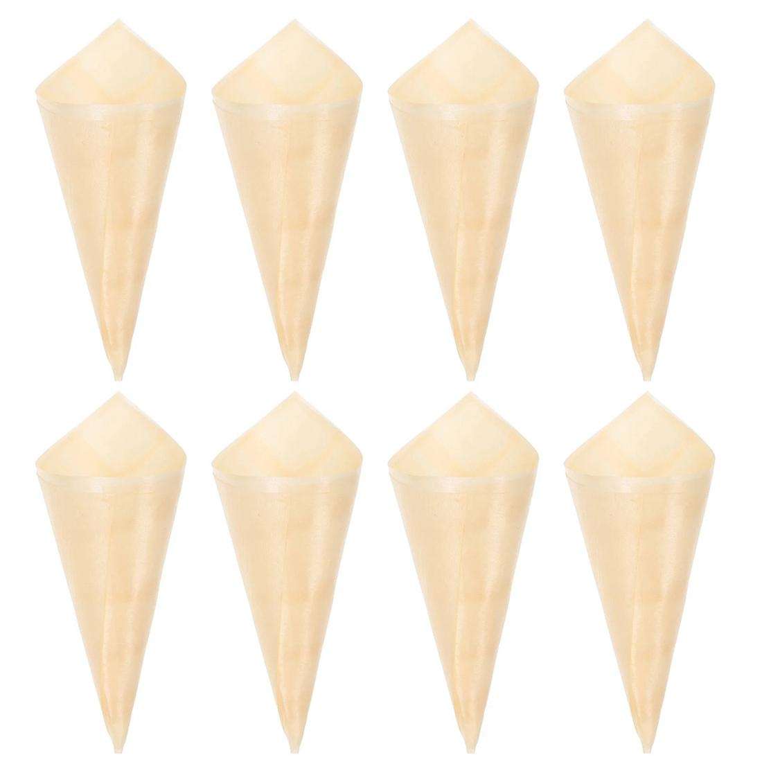 50pc Disposable Appetizer Cones Ice Cream Cone Cups Party 15.5x22.5cm