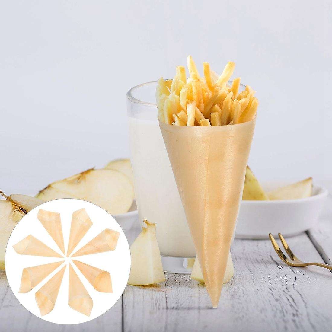 50pc Disposable Appetizer Cones Ice Cream Cone Cups Party 15.5x22.5cm