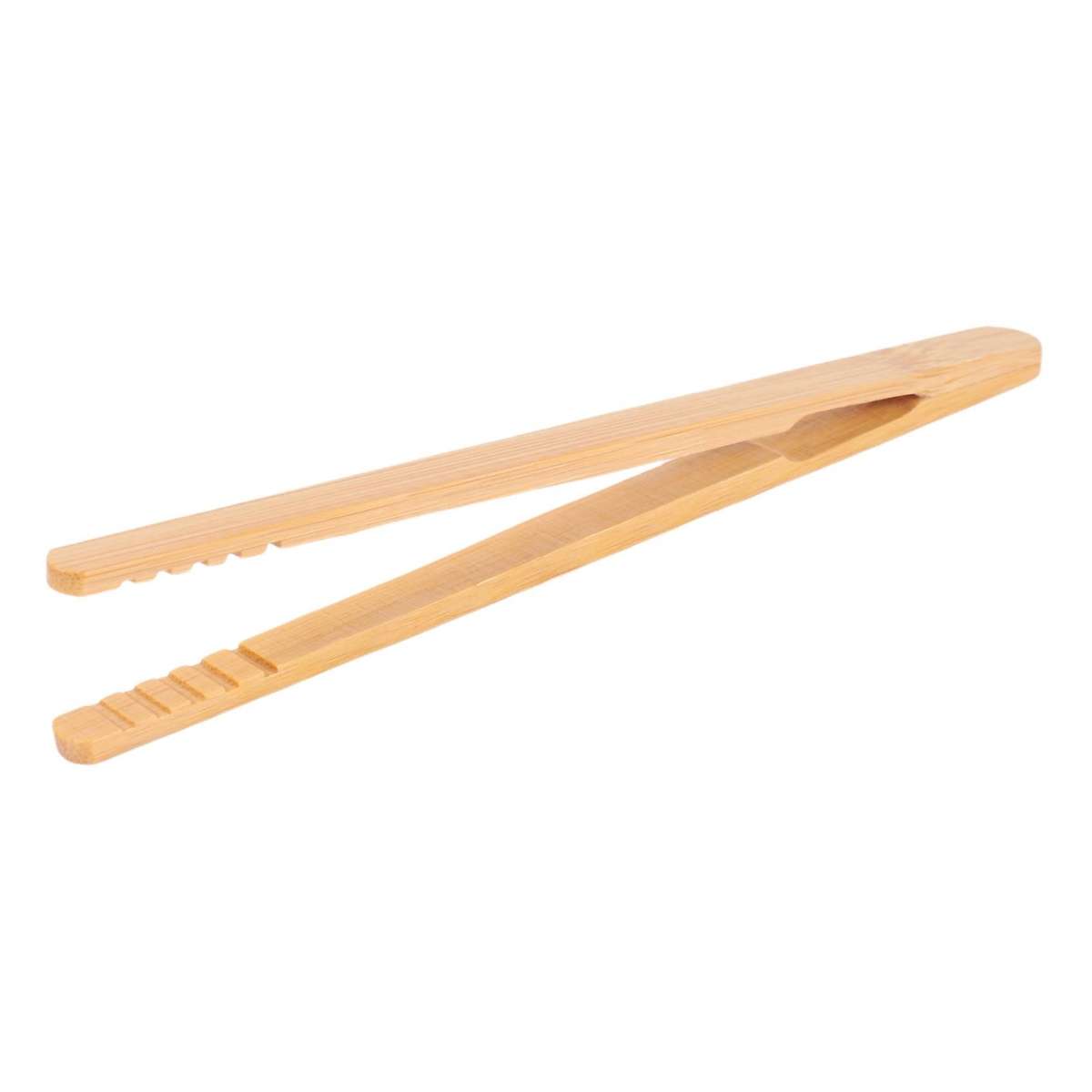 10 Pieces Bamboo Toast Tongs, Bamboo Tongs 7 Inches Toaster Tongs