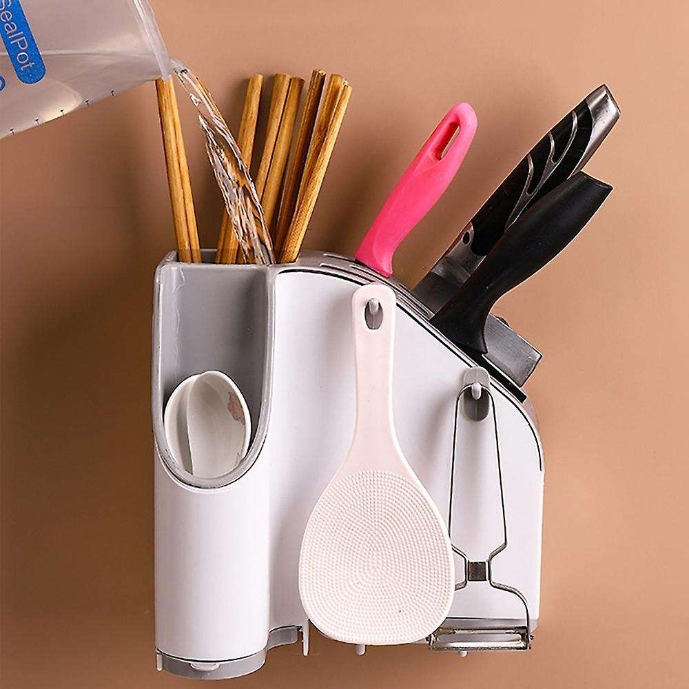 Knife Block Drainer Storage Box Knife Fork Spoon Rice Home Supplies B