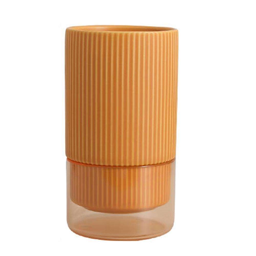 Ceramic Tableware Rack Chopsticks Basket Knife Storage Box Yellow